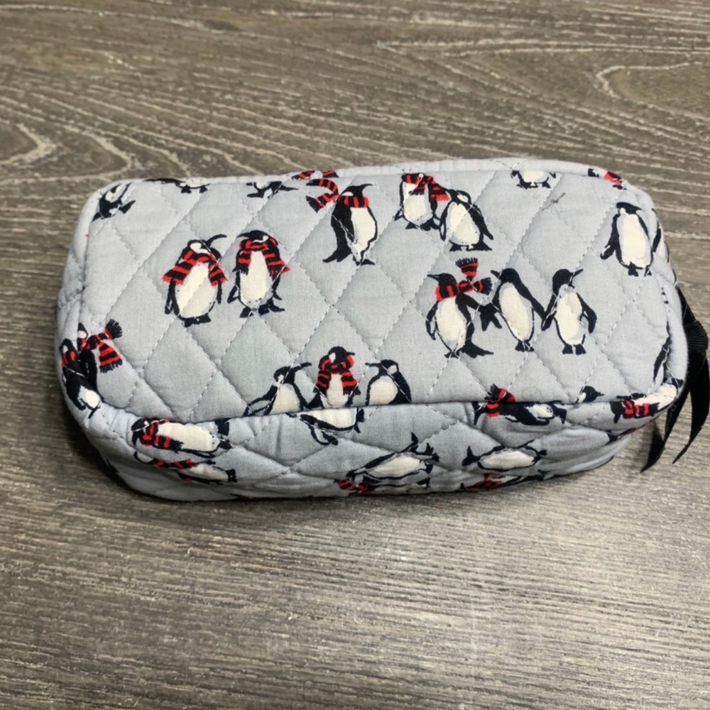 Quilted Penguin Print Pouch